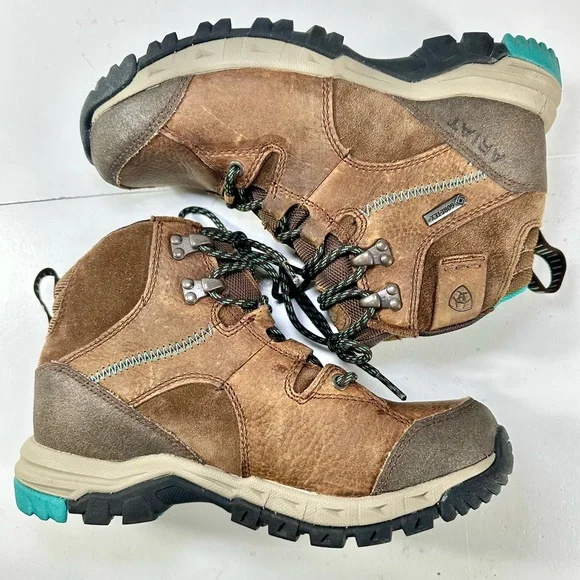 ARIAT Women's Skyline Brown Leather Waterproof Lace Up Hiking Boots Sz 7 B - Picture 8 of 11